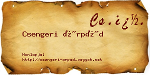 Csengeri Árpád névjegykártya
