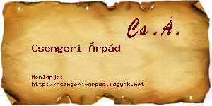 Csengeri Árpád névjegykártya